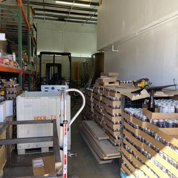 Goat Rock Cider - a warehouse with pallets of cid - Cideries Near Me - Petaluma, California