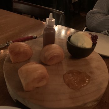 Tuome - Beignets (only dessert offered when I went). I loved the caramel sauce. Did not enjoy the kaffir lime marmalade though - New American Near Me - New York, New York Tuome - Beignets (only dessert offered when I went). I loved the caramel sauce. Did not enjoy the kaffir lime marmalade though - New American Near Me - New York, New York