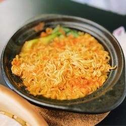 Shin ramyun in bone broth