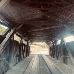 Buttonwood Covered Bridge - Inside the covered bridge