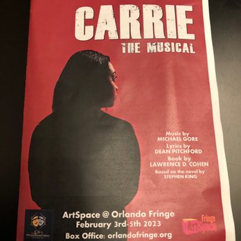 Fringe ArtSpace - Program for Carrie the Musical - Performing Arts Near Me - Orlando, Florida Fringe ArtSpace - Program for Carrie the Musical - Performing Arts Near Me - Orlando, Florida
