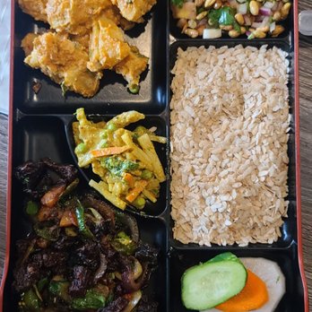 Zomsa - Buff Sukuti Bento Box. Take a spoon mix of each of these. A Kathmandu Original to-go brunch. - Himalayan/Nepalese Near Me - El Cerrito, California Zomsa - Buff Sukuti Bento Box. Take a spoon mix of each of these. A Kathmandu Original to-go brunch. - Himalayan/Nepalese Near Me - El Cerrito, California