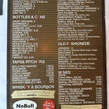NoBull Smokehouse - Drink Menu - Bars Near Me - Fargo, North Dakota NoBull Smokehouse - Drink Menu - Bars Near Me - Fargo, North Dakota