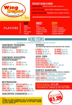 Menu photo 4 Wing Depot Atlanta, GA
