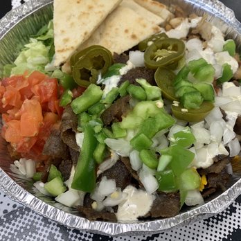 The Halal Guys - Combo platter - Middle Eastern Near Me - Riverside, California