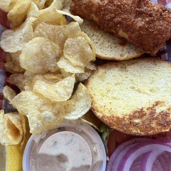 The Beach Club - Fish Sandwich - American Near Me - La Pointe, Wisconsin The Beach Club - Fish Sandwich - American Near Me - La Pointe, Wisconsin