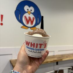 Whit's Frozen Custard Of Charleston - Two scoops with caramel sauce!