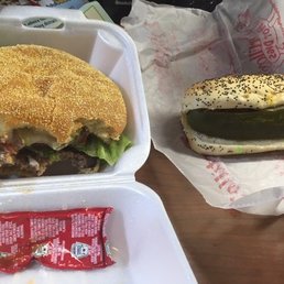Hamburger and Vegetarian Hot Dog (minus the dog) Hamburger and Vegetarian Hot Dog (minus the dog)