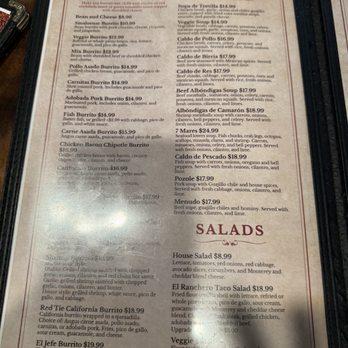 El Rancho Cantina & Grill - Menu - Mexican Near Me - Santee, California