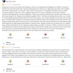 Walgreens - This is a screenshot of her review previously. Ouch