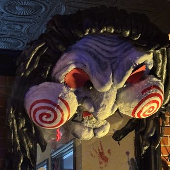 The Haunted House - Jigsaw puppet over ticket booth - New American Near Me - Cleveland Heights, Ohio
