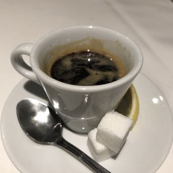Chart House - Espresso Shot in a cute tiny cup served with 2 sugar cubes and a lemon peel on the side for garnish. - Seafood Near Me - Stateline, Nevada Chart House - Espresso Shot in a cute tiny cup served with 2 sugar cubes and a lemon peel on the side for garnish. - Seafood Near Me - Stateline, Nevada