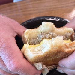 Buckley's Market & Cafe - Hollis - Sausage breakfast sandwich on English muffin