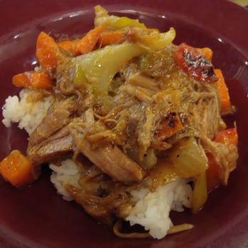 Segundo Dining Commons - Dinner - Polynesian Pork. Basically sweet and sour pork, quite tasty! - Cafeteria Near Me - Davis, California