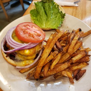 Bitter Creek Brewing - Cowboy Joe burger with fries - American Near Me - Rock Springs, Wyoming Bitter Creek Brewing - Cowboy Joe burger with fries - American Near Me - Rock Springs, Wyoming