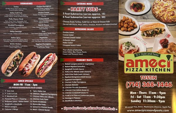 Menu photo 5 Ameci Pizza & Pasta Tustin, CA Menu photo 5 Ameci Pizza & Pasta Tustin, CA