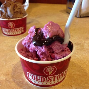 Cold Stone Creamery - Berry Frozen Yogurt with raspberries and chocolate syrup. About $4 with tax - Ice Cream & Frozen Yogurt Near Me - Visalia, California Cold Stone Creamery - Berry Frozen Yogurt with raspberries and chocolate syrup. About $4 with tax - Ice Cream & Frozen Yogurt Near Me - Visalia, California