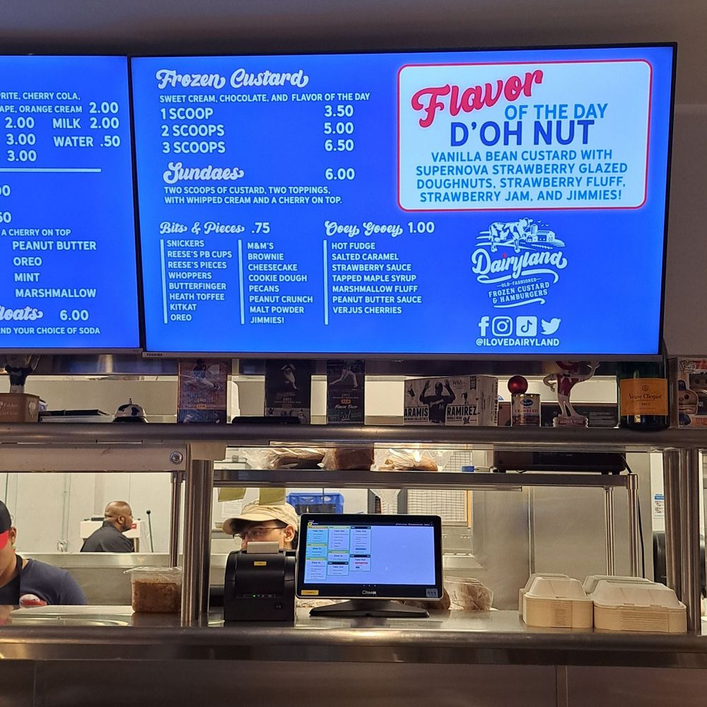 the menu of a doughnut shop the menu of a doughnut shop