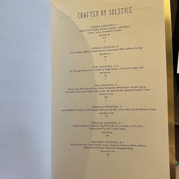 Solstice - Menu - New American Near Me - Irvine, California Solstice - Menu - New American Near Me - Irvine, California