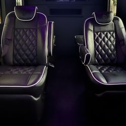 Opulent Transport - Premium stitched leather reclining seats