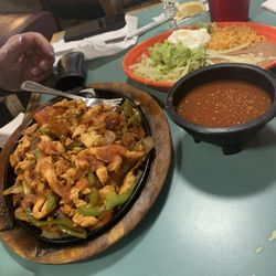 Don Julio’s Mexican Restaurant & Cantina - Chicken fajitas. Generous serving, tasty. Salsa was good. The fresh tortillas were excellent.