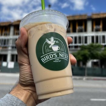 Birds Nest Cafe - Iced Vanilla Latte - Cafes Near Me - Los Angeles, California