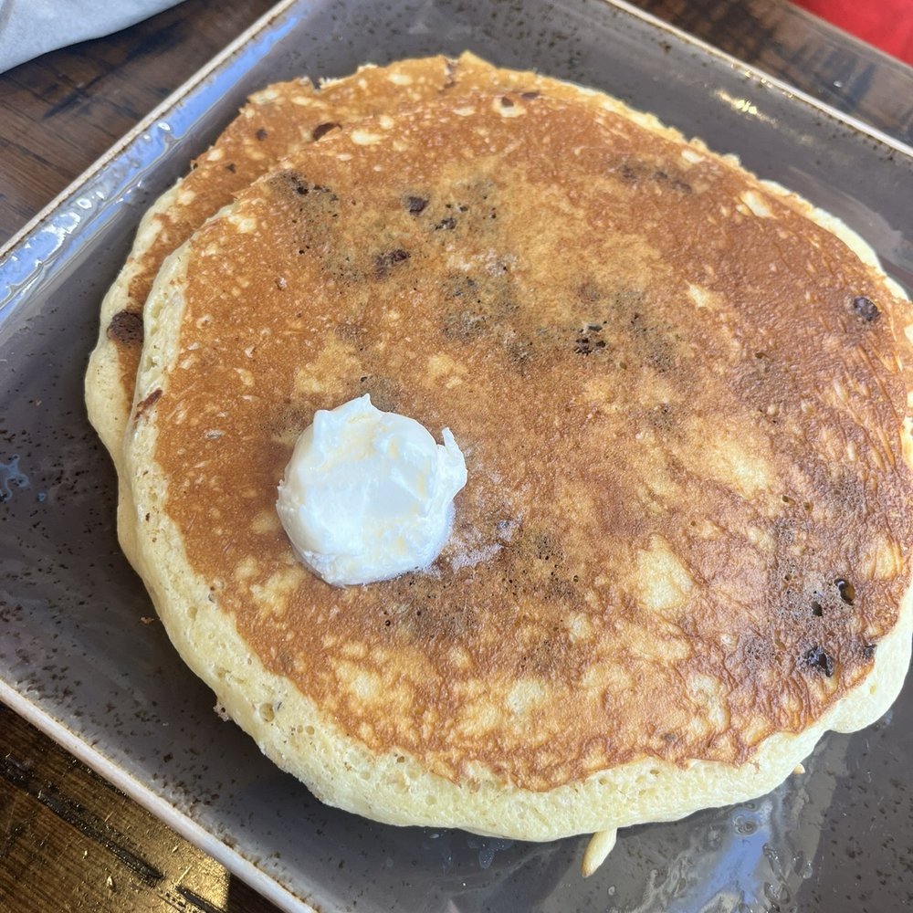 First Watch - Chocolate chip pancakes. They are HUGE. My teenagers could only eat one each. - Cafes Near Me - Hampton, Virginia First Watch - Chocolate chip pancakes. They are HUGE. My teenagers could only eat one each. - Cafes Near Me - Hampton, Virginia