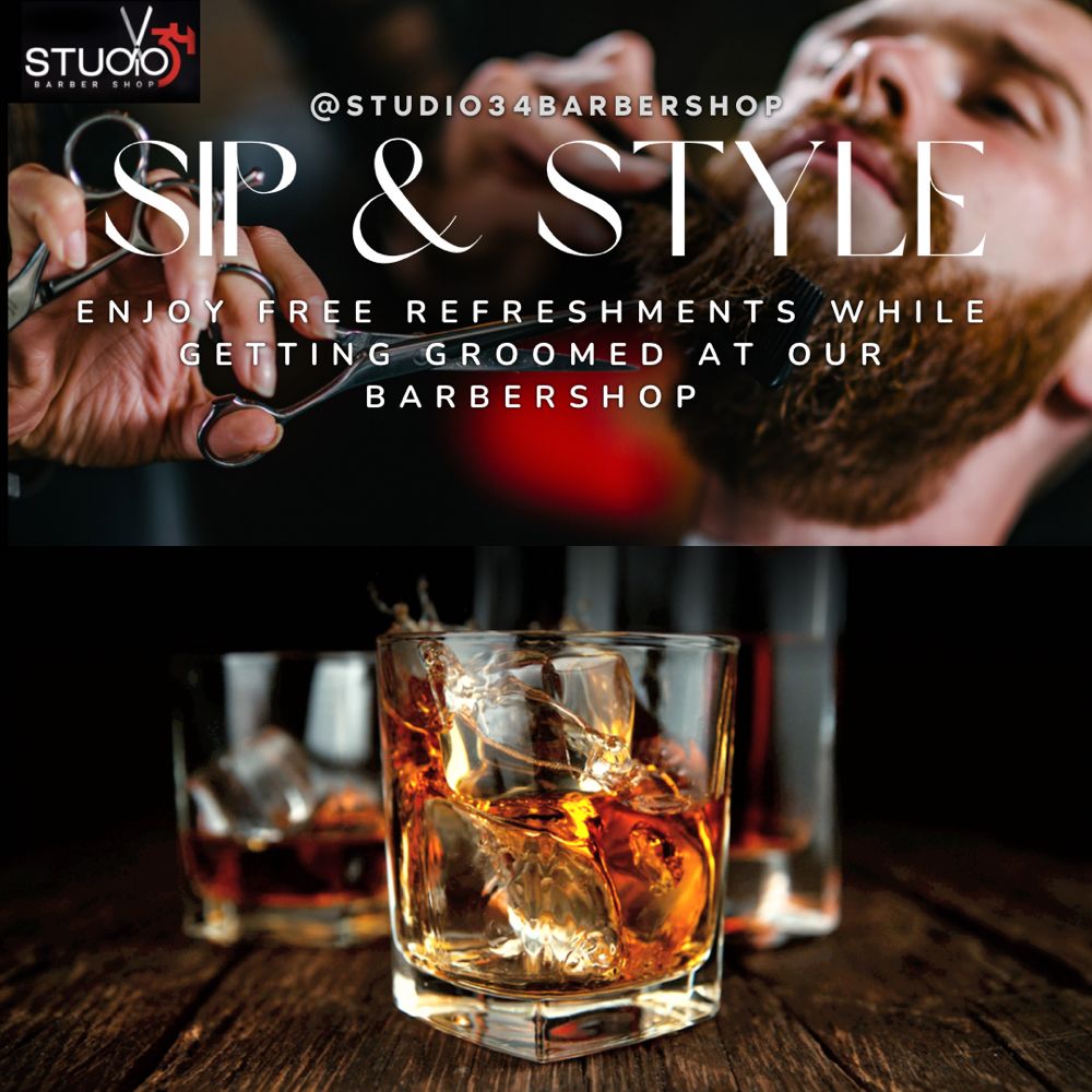 Studio34 BarberShop Logo