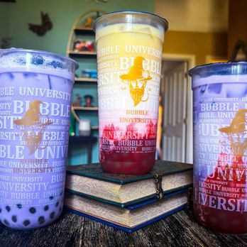 Bubble University - Taro milk tea, Strawberry Island, Taro Blush - Bubble Tea Near Me - Roseville, California