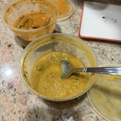 Lamb korma and tikka Marsala with goat