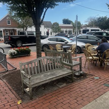 The Golden Pear Cafe - Outdoor sidewalk seating - Cafes Near Me - Southampton, New York The Golden Pear Cafe - Outdoor sidewalk seating - Cafes Near Me - Southampton, New York
