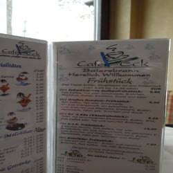 Café am Eck - Die Speisekarte