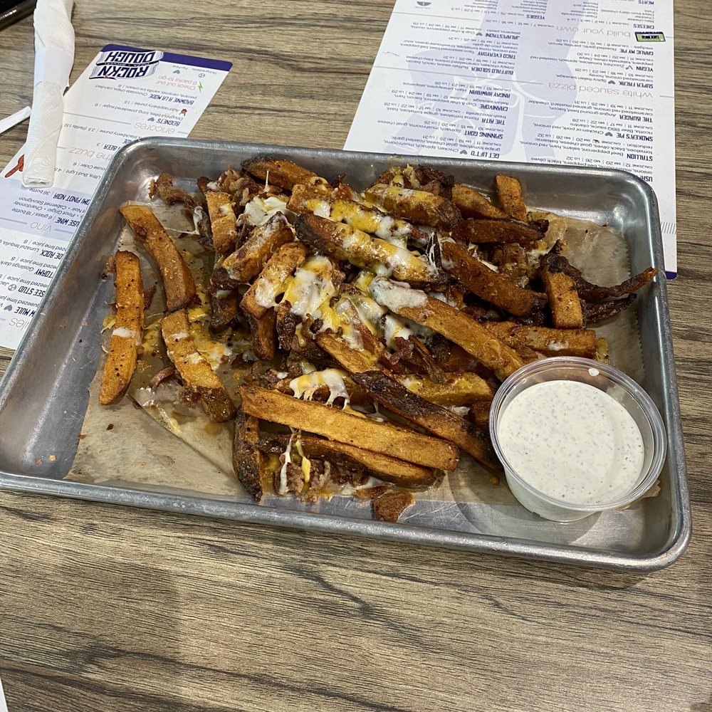 Rock'n Dough Pizza + Brewery - Loaded fries! - Pizza Near Me - Jackson, Tennessee Rock'n Dough Pizza + Brewery - Loaded fries! - Pizza Near Me - Jackson, Tennessee