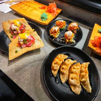 Kei Sushi - Appetizers: Ceviches Tostada, Gyoza, and Dragon Balls - Sushi Bars Near Me - Reno, Nevada