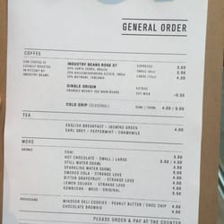 Kings Domain Barber Shop - Coffee menu