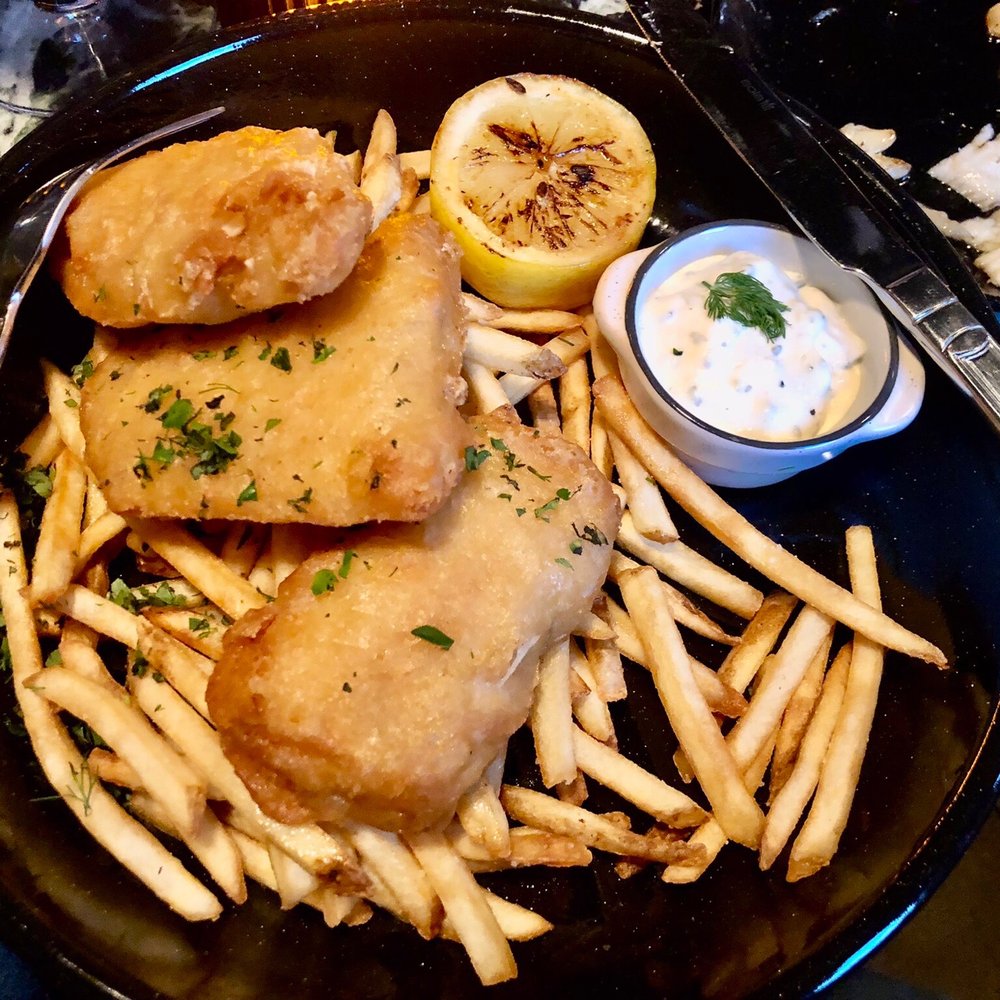 The Botanist - Fish and chips, perfectly cooked. - Cocktail Bars Near Me - Bakersfield, California The Botanist - Fish and chips, perfectly cooked. - Cocktail Bars Near Me - Bakersfield, California