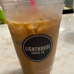 Lighthouse Espresso - Enjoying my Carmel vanilla latte on a Friday night !