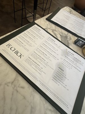 Menu photo 2 Le Chick Miami, FL