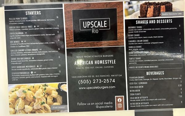 Menu photo 3 Upscale Rio Rio Rancho, NM