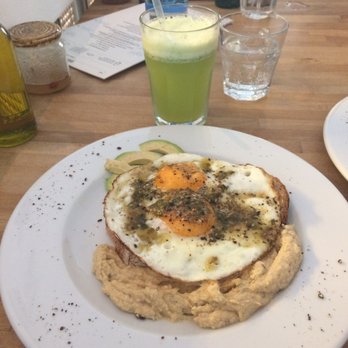 Sam - Eggs over hummus. Green tea with ginger and mint. - Cafes Near Me - Warsaw, MZ