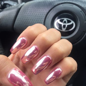 Andy's Nail Spa - Pink chrome/metallic nails - Nail Salons Near Me - San Francisco, California