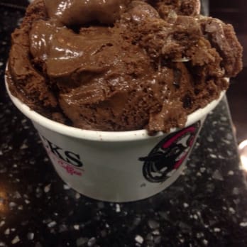 J.P. Licks - Cambridge - Small chocolate chocolate chip frozen yogurt ($4.49). Note the freezer burn on the right :( - Ice Cream & Frozen Yogurt Near Me - Cambridge, Massachusetts