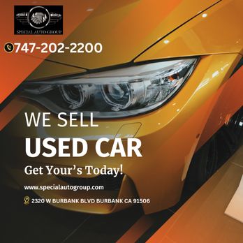 Special Auto Group - Banner with our information. Phone number, address and website. - Used Car Dealers Near Me - Burbank, California Special Auto Group - Banner with our information. Phone number, address and website. - Used Car Dealers Near Me - Burbank, California