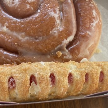 World's Fare Donuts - Strawberry Stick and Cinnamon Snail - Donuts Near Me - Hayward, California World's Fare Donuts - Strawberry Stick and Cinnamon Snail - Donuts Near Me - Hayward, California