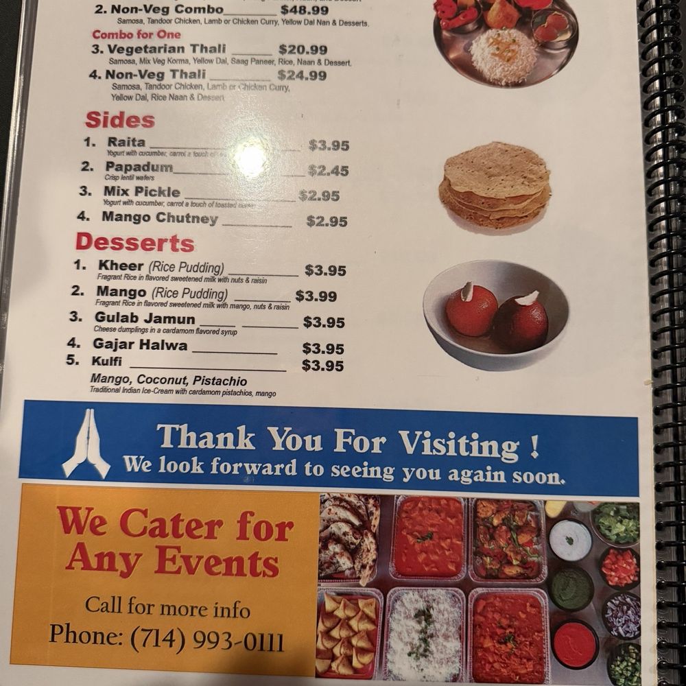 Everest Cuisine - MENU as of DECEMBER 2025 - Indian Near Me - Placentia, California Everest Cuisine - MENU as of DECEMBER 2025 - Indian Near Me - Placentia, California