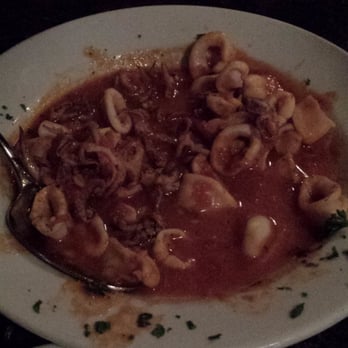 Al Dente Restaurant - speical of the day: something calamari. 'garlic white wine' sauce (un tasted) and spicy tomato sauce - Italian Near Me - Boston, Massachusetts