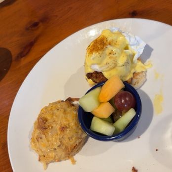 MIX Kitchen & Bar - Veggie Crab Cake Benedict - Cocktail Bars Near Me - Ithaca, New York