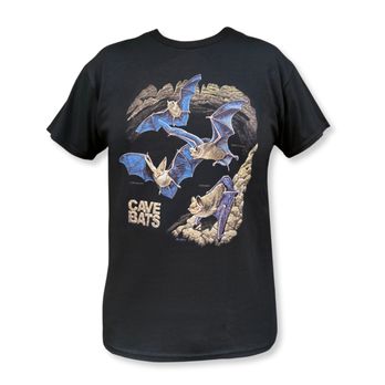 Austin Batworks - The Cave Bats T-Shirt by wildlife artist Tell Hicks is a must-have for any bat enthusiast or cave explorer at heart. - Souvenir Shops Near Me - Austin, Texas