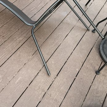 Bird & Cow - Chair falling into a hole in the patio - New American Near Me - Breckenridge, Colorado