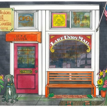 Lake Union Mail - by Jeff Steffan, Eastlake Watercolor Artist - Notaries Near Me - Seattle, Washington
